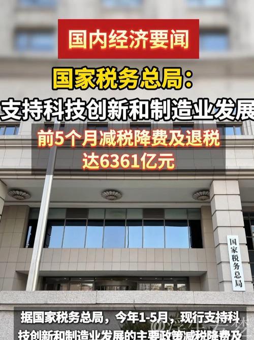 前5个月科技创新与制造业获减税降费及退税超6300亿元